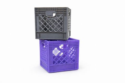 grey or purple desktop crate on white background