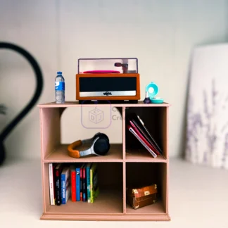 Record Player Console — 1:6 Scale Vinyl Display for Mini Brands Vinyl and books