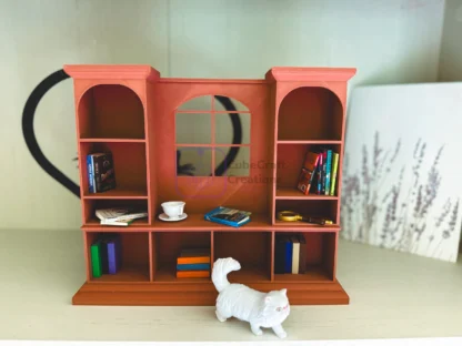 Reading Nook Bookshelf — 1:6 Scale Miniature Shelf for Mini Brands Books