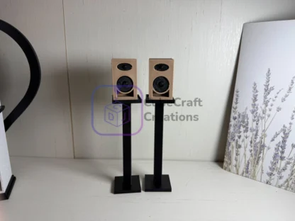 Speaker Stands (Pair) — 1:6 Scale for Mini Brands Speakers